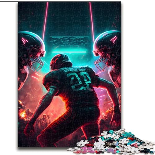 Puzzle für Erwachsene, 1000-teiliges Puzzle, leuchtender Fußball, Quizspiel zur Stärkung der Liebe zwischen Paaren für Kinder ab 14 Jahren (Größe 50x75cm) von NBDSOYEWO