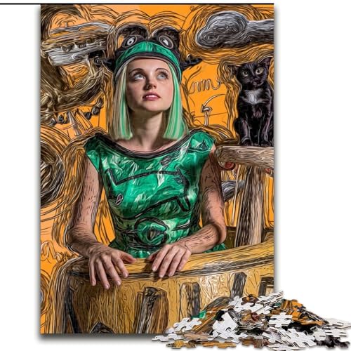 Puzzle für Erwachsene, 1000-teiliges Puzzle, psychedelische Kunst, Quizspiel, Wanddekoration, einzigartige Geburtstags (Größe 26x38cm) von NBDSOYEWO
