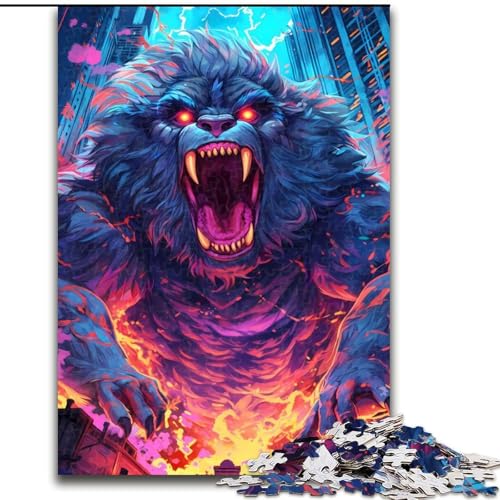 Puzzle für Erwachsene, 1000-teiliges Puzzle, riesiger Blauer Gorilla, Quizspiel zur Stärkung der Liebe zwischen Paaren für Kinder ab 14 Jahren (Größe 26x38cm) von NBDSOYEWO