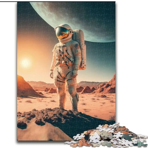 Puzzle für Erwachsene, 1000-teiliges Puzzle Astronaut auf neuem Planeten, Quizspiel, Wanddekoration, einzigartige Geburtstags (Größe 50x75cm) von NBDSOYEWO