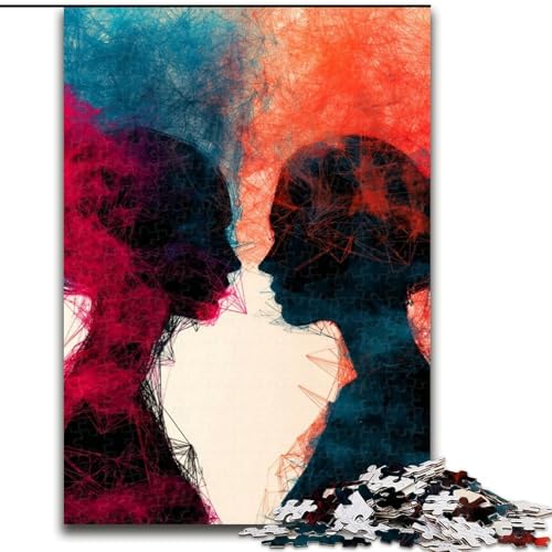 Puzzle für Erwachsene, 1000-teiliges Puzzle Fantasy Girl, Quizspiel zur Förderung der Liebe zwischen Paaren für Kinder ab 14 Jahren (Größe 50x75cm) von NBDSOYEWO