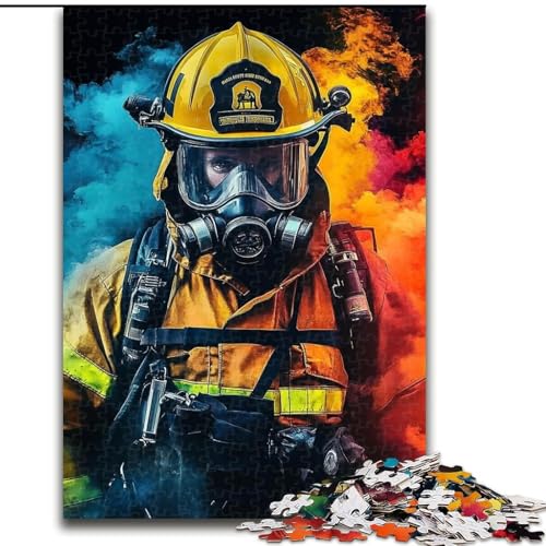 Puzzle für Erwachsene, 1000-teiliges Puzzle Feuerwehrmann, Quizspiel zur Stärkung der Liebe zwischen Paaren für Kinder ab 14 Jahren (Größe 26x38cm) von NBDSOYEWO