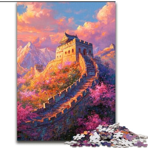 Puzzle für Erwachsene, 1000-teiliges Puzzle Große Mauer, Quizspiel zur Stärkung der Liebe zwischen Paaren für Kinder ab 14 Jahren (Größe 26x38cm) von NBDSOYEWO