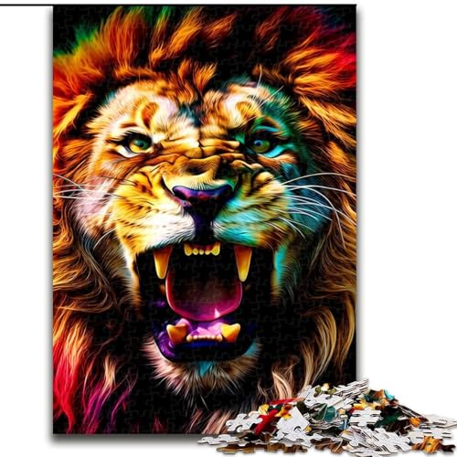 Puzzle für Erwachsene, 1000-teiliges Puzzle Löwe, Quizspiel zur Stärkung der Liebe zwischen Paaren für Kinder ab 14 Jahren (Größe 26x38cm) von NBDSOYEWO