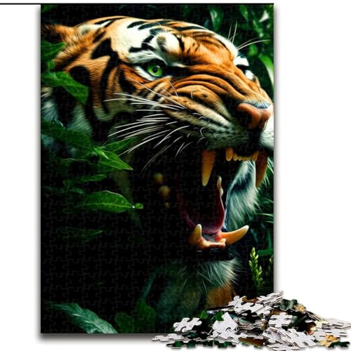 Puzzle für Erwachsene, 1000-teiliges Puzzle Tiger, Quizspiel zur Stärkung der Liebe zwischen Paaren für Kinder ab 14 Jahren (Größe 26x38cm) von NBDSOYEWO