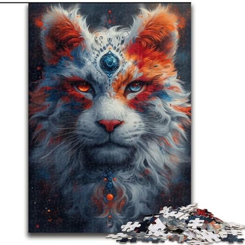 Puzzle für Erwachsene, 1000-teiliges Tiger-Art-Puzzle, anspruchsvolles Denkspiel, Familienaktivität, Heimdekoration, (Größe: 26x38cm) von NBDSOYEWO