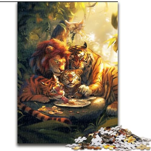 Puzzle für Erwachsene,1000 Teile,Löwe- und Tigerfamilie,aus Holz, Kinder ab 14 Jahren,50x75cm,Spielgeschenk für Erwachsene,interaktives Familienspiel,Gehirn Puzzle für Erwachsene,1000 Teile,Löwe- und Tigerfamilie,aus Holz, Kinder ab 14 Jahren,50x75cm,Spielgeschenk für Erwachsene,interaktives Familienspiel,Gehirn von NBDSOYEWO