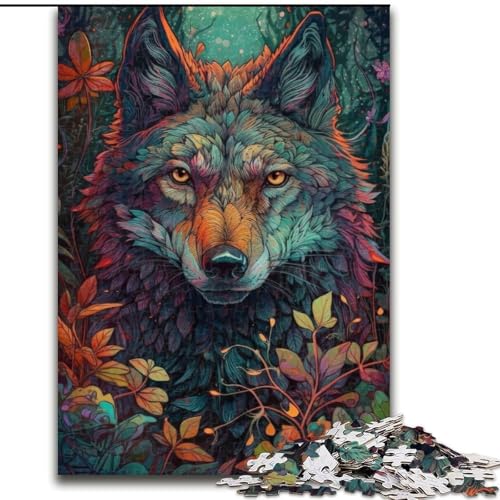Puzzle für Erwachsene 1000 Abstrakter Wolf, für und ab 14 Jahren, pädagogisches Lernspielzeug, Familienspiele, Geburtstagsgeschenk (Größe 50x75cm) von NBDSOYEWO