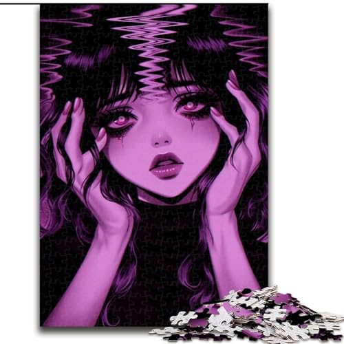 Puzzle für Erwachsene 1000 Anime Demon Girl, für und ab 14 Jahren, pädagogisches Lernspielzeug, Familienspiele, Geburtstagsgeschenk (Größe 26x38cm) von NBDSOYEWO