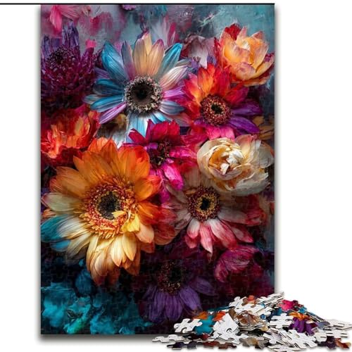 Puzzle für Erwachsene 1000 Blumen, für und ab 14 Jahren, pädagogisches Lernspielzeug, Familienspiele, Geburtstagsgeschenk (Größe 26x38cm) von NBDSOYEWO