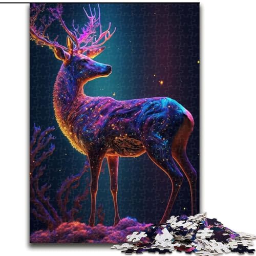 Puzzle für Erwachsene 1000 Cosmic Deer, für und ab 14 Jahren, pädagogisches Lernspielzeug, Familienspiele, Geburtstagsgeschenk (Größe 26x38cm) von NBDSOYEWO