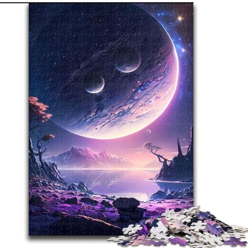 Puzzle für Erwachsene 1000 Cosmos Mountain Lake, Familienspiel zum Stressabbau, schwierige Herausforderung, stärkt die Liebe zwischen Paaren (Größe 50x75cm) von NBDSOYEWO