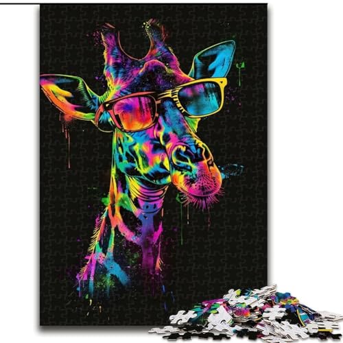 Puzzle für Erwachsene 1000 Giraffe mit Kopfhörern aus Holz, für Jugendliche ab 14 Jahren, Heimdekoration 50x75cm, als Geburtstags-, Urlaubs-, Weihnachts Puzzle für Erwachsene 1000 Giraffe mit Kopfhörern aus Holz, für Jugendliche ab 14 Jahren, Heimdekoration 50x75cm, als Geburtstags-, Urlaubs-, Weihnachts von NBDSOYEWO
