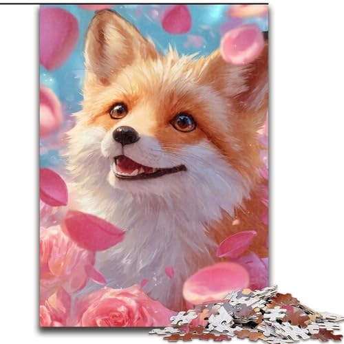Puzzle für Erwachsene 1000 Happy Fox, für und ab 14 Jahren, pädagogisches Lernspielzeug, Familienspiele, Geburtstagsgeschenk (Größe 26x38cm) von NBDSOYEWO