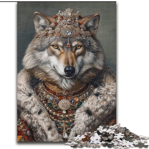 Puzzle für Erwachsene 1000 King Wolf, für und ab 14 Jahren, pädagogisches Lernspielzeug, Familienspiele, Geburtstagsgeschenk (Größe 26x38cm) von NBDSOYEWO