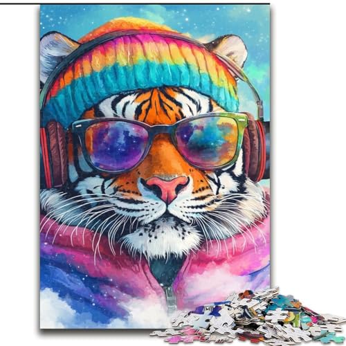 Puzzle für Erwachsene 1000 Musiktiger, für und ab 14 Jahren, pädagogisches Lernspielzeug, Familienspiele, Geburtstagsgeschenk (Größe 26x38cm) von NBDSOYEWO