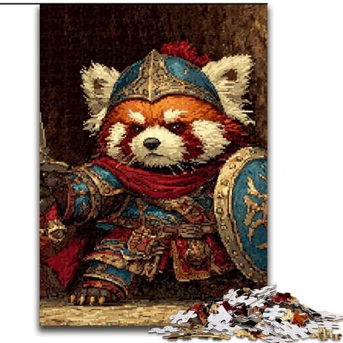 Puzzle für Erwachsene 1000 Roter Panda-Krieger, für und ab 14 Jahren, pädagogisches Lernspielzeug, Familienspiele, Geburtstagsgeschenk (Größe 50x75cm) von NBDSOYEWO