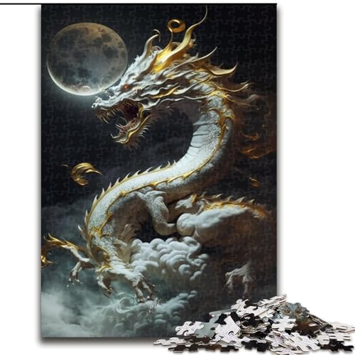 Puzzle für Erwachsene 1000 Teile Brave Dragon, für und ab 14 Jahren, pädagogisches Lernspielzeug, Familienspiele, Geburtstagsgeschenk (Größe 26x38cm) von NBDSOYEWO