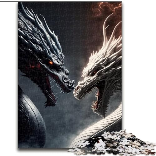 Puzzle für Erwachsene 1000 Teile Brave Dragon, für und ab 14 Jahren, pädagogisches Lernspielzeug, Familienspiele, Geburtstagsgeschenk (Größe 26x38cm) von NBDSOYEWO