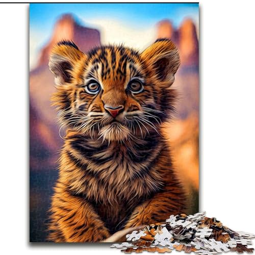 Puzzle für Erwachsene 1000 Tiger, für und ab 14 Jahren, pädagogisches Lernspielzeug, Familienspiele, Geburtstagsgeschenk (Größe 50x75cm) von NBDSOYEWO