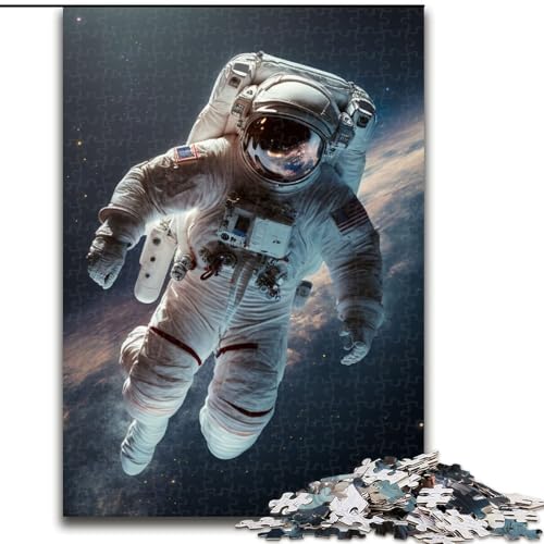 Puzzle für Erwachsene und Jugendliche, 1000 Teile, Der Astronaut, geeignet für Kinder ab 14 Jahren, Lernspiele für zu Hause, DIY-Spielzeug, Kunstwerk, Geschenk (Größe 50x75cm) von NBDSOYEWO
