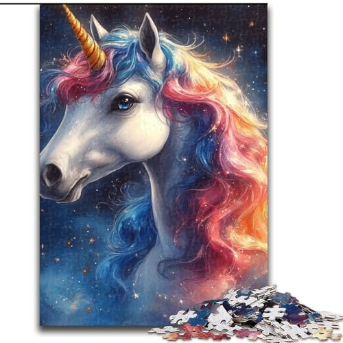 Puzzle für Erwachsene und Jugendliche, 1000 Teile, Einhorn, geeignet für Kinder ab 14 Jahren, Lernspiele für zu Hause, DIY-Spielzeug, Kunstwerk, Geschenk (Größe 50x75cm) von NBDSOYEWO