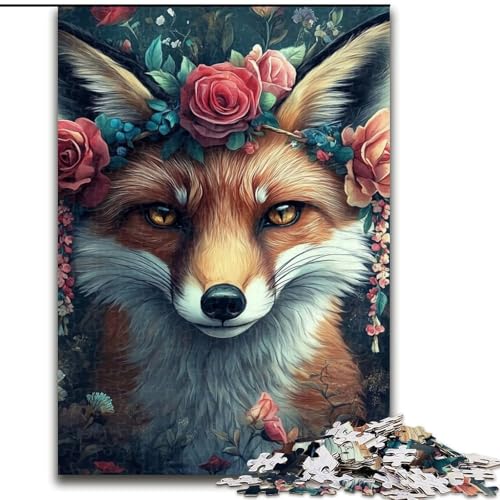 Puzzle für Erwachsene und Jugendliche, 1000 Teile, Fuchsblumen, geeignet für Kinder ab 14 Jahren, Lernspiele für zu Hause, DIY-Spielzeug, Kunstwerk, Geschenk (Größe 26x38cm) von NBDSOYEWO
