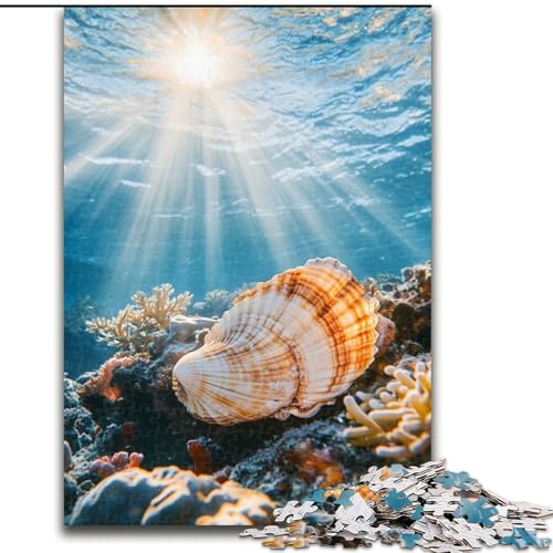 Puzzle für Erwachsene und Jugendliche, 1000 Teile, Meereswelt, geeignet für Kinder ab 14 Jahren, Lernspiele für zu Hause, DIY-Spielzeug, Kunstwerk, Geschenk (Größe 26x38cm) von NBDSOYEWO