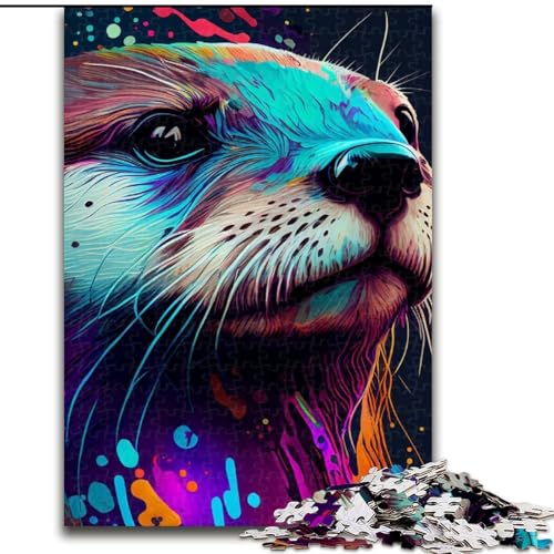Puzzle für Erwachsene und Jugendliche, 1000 Teile, Otter-Farbe, geeignet für Kinder ab 14 Jahren, Lernspiele für zu Hause, DIY-Spielzeug, Kunstwerk, Geschenk (Größe 50x75cm) von NBDSOYEWO