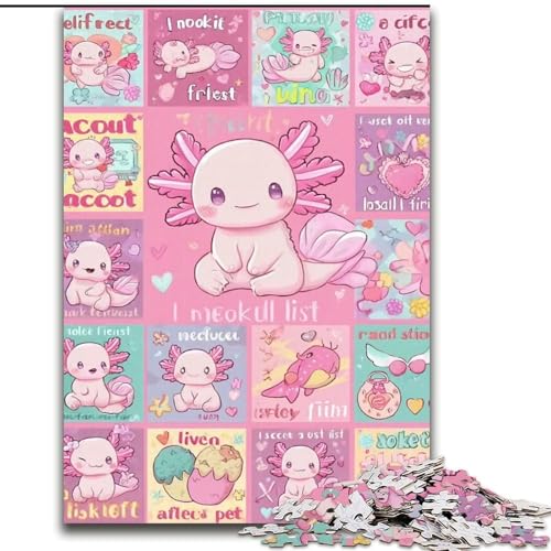 Puzzle für Erwachsene und Jugendliche, 1000 Teile, Salamander-Collage, geeignet für Kinder ab 14 Jahren, Lernspiele für zu Hause, DIY-Spielzeug, Kunstwerk, Geschenk (Größe 26x38cm) von NBDSOYEWO