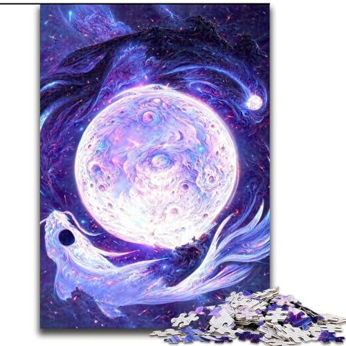 Puzzle für Erwachsene und Jugendliche, 1000 Teile, Weltraum-Koi-Fisch, geeignet für Kinder ab 14 Jahren, Lernspiele für zu Hause, DIY-Spielzeug, Kunstwerk, Geschenk (Größe 26x38cm) von NBDSOYEWO