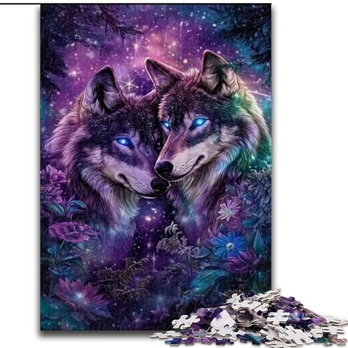Puzzle für Erwachsene und Jugendliche, 1000 Teile, Wolf, geeignet für Kinder ab 14 Jahren, Lernspiele für zu Hause, DIY-Spielzeug, Kunstwerk, Geschenk (Größe 50x75cm) von NBDSOYEWO