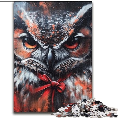 Puzzle für Erwachsene und Jugendliche, 1000 Teile, geheimnisvolle Eule, anspruchsvolles Spiel, Spielzeug, Wanddekoration, einzigartige Geburtstags (Größe 26x38cm) von NBDSOYEWO