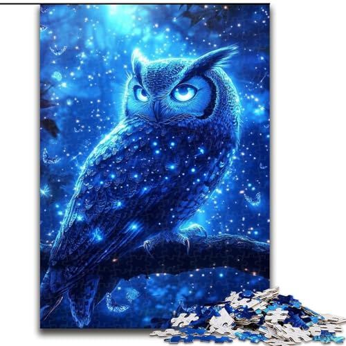Puzzle für Erwachsene und Jugendliche, 1000 Teile, geheimnisvolle Eule, anspruchsvolles Spiel, Spielzeug, Wanddekoration, einzigartige Geburtstags (Größe 50x75cm) von NBDSOYEWO