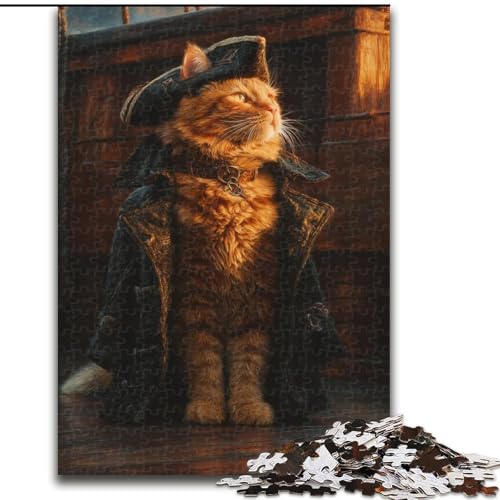 Puzzle für Erwachsene und Jugendliche, Puzzle Katze aus Einer aristokratischen Familie, lustige Aktivität für zu Hause, Spielzeug für Regentage, Geburtstagsgeschenke (Größe 26x38cm) von NBDSOYEWO