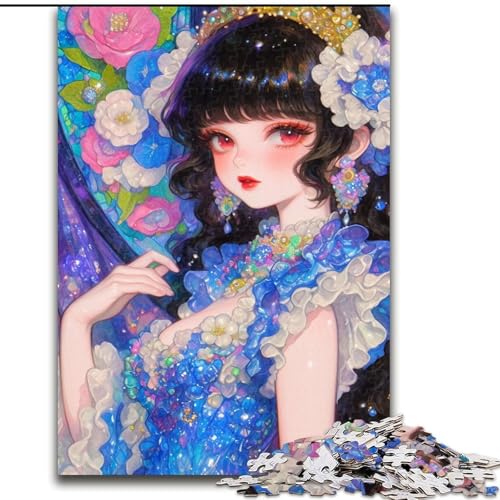 Puzzle für Erwachsene und Teenager, 1000 Teile, Anime-Mädchen, geeignet für Kinder ab 14 Jahren, Lernspiele für zu Hause, DIY-Spielzeug, Kunstwerk, Geschenk (Größe 26x38cm) von NBDSOYEWO