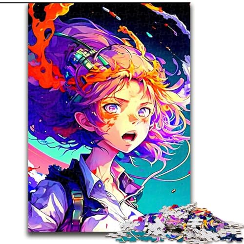Puzzle für Erwachsene und Teenager, 1000 Teile, Anime-Mädchen, geeignet für Kinder ab 14 Jahren, Lernspiele für zu Hause, DIY-Spielzeug, Kunstwerk, Geschenk (Größe 26x38cm) von NBDSOYEWO