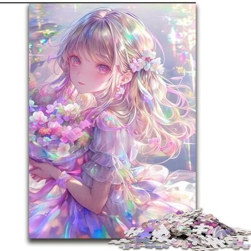 Puzzle für Erwachsene und Teenager, 1000 Teile, Japanisches Anime-Mädchen, geeignet für Kinder ab 14 Jahren, Lernspiele für Zuhause, DIY-Spielzeug, Kunstwerk, Geschenk (Größe 26x38cm) von NBDSOYEWO