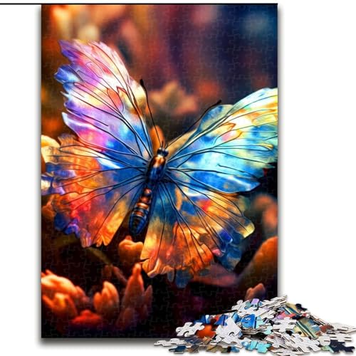 Puzzle für Erwachsene und Teenager, Puzzle Bunter Schmetterling, lustige Aktivität für zu Hause, Spielzeug für Regentage, Geburtstagsgeschenke (Größe 50x75cm) von NBDSOYEWO