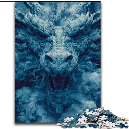 Puzzle für Erwachsene und Teenager, Puzzle Chinesischer Drache, Familienspiel für und einzigartige Heimdekoration und Geschenke für 14-Jährige (Größe 50x75cm) von NBDSOYEWO