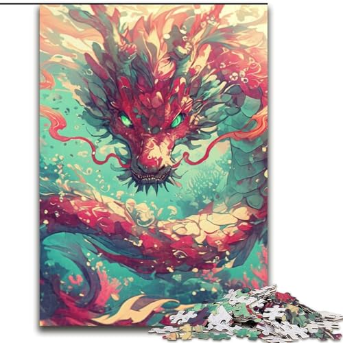 Puzzle für Erwachsene und Teenager, Puzzle Chinesischer Drache, lustige Aktivität für zu Hause, Spielzeug für Regentage, Geburtstagsgeschenke (Größe 50x75cm) von NBDSOYEWO