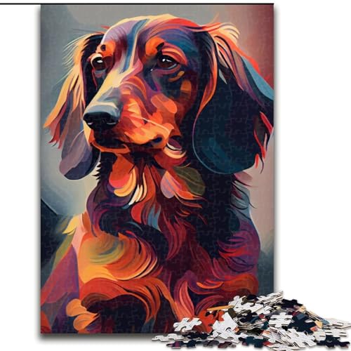 Puzzle für Erwachsene und Teenager, Puzzle Dackel, lustige Aktivität für zu Hause, Spielzeug für Regentage, Geburtstagsgeschenke (Größe 50x75cm) von NBDSOYEWO