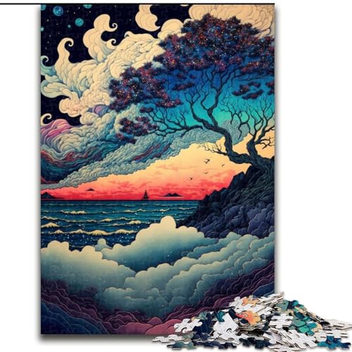 Puzzle für Erwachsene und Teenager, Puzzle Wellen des Sonnenuntergangs, lustige Aktivität für zu Hause, Spielzeug für Regentage, Geburtstagsgeschenke (Größe 26x38cm) von NBDSOYEWO