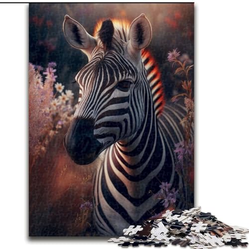 Puzzle für Erwachsene und Teenager, Puzzle Zebrablume, lustige Aktivität für zu Hause, Spielzeug für Regentage, Geburtstagsgeschenke (Größe 50x75cm) von NBDSOYEWO