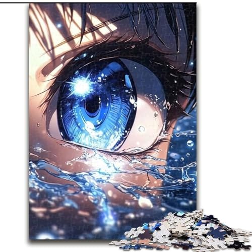 Puzzle für Teenager, 1000 Puzzles, Anime-Augen, Spielzeug, Lernspiele, stressabbauende Wanddekoration (Größe 50x75cm) von NBDSOYEWO