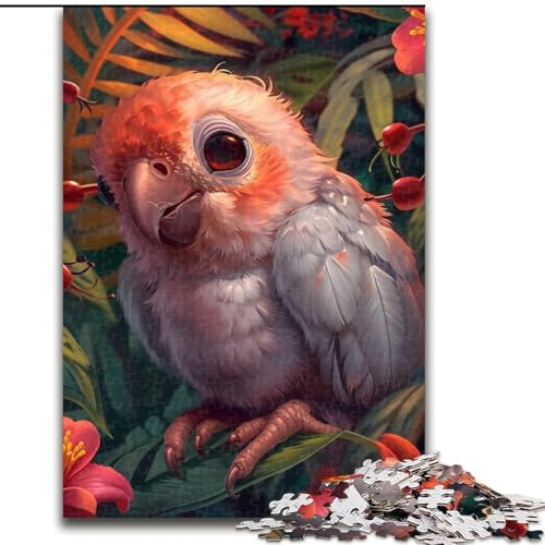 Puzzle für Teenager, 1000 Puzzles, Dschungelpapagei, Spielzeug, Lernspiele, stressabbauende Wanddekoration (Größe 26x38cm) von NBDSOYEWO