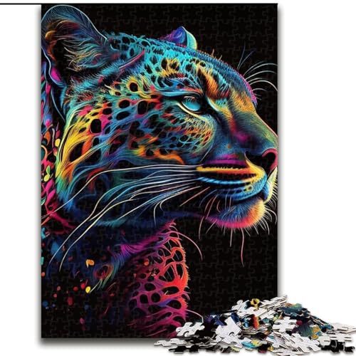 Puzzle für Teenager, 1000 Puzzles, Jaguar-Tier-Pop-Art, Spielzeug, Lernspiele, stressabbauende Wanddekoration (Größe 26x38cm) von NBDSOYEWO