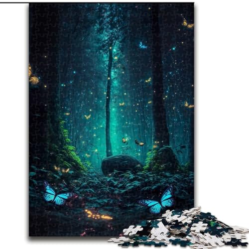 Puzzle für Teenager, 1000 Puzzles, Lumi-Schmetterlinge, Spielzeug, Lernspiele, stressabbauende Wanddekoration (Größe 26x38cm) von NBDSOYEWO