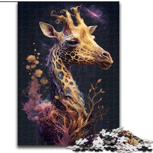 Puzzle für Teenager, 1000 Puzzles, Märchen-Giraffe, Spielzeug, Lernspiele, stressabbauende Wanddekoration (Größe 50x75cm) von NBDSOYEWO