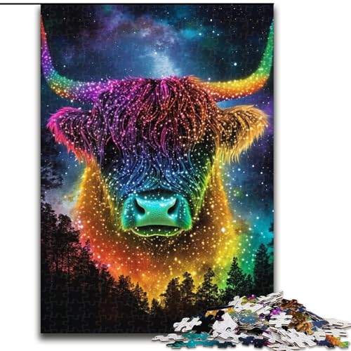 Puzzle für Teenager, 1000 Puzzles, Neon-Yak, Spielzeug, Lernspiele, stressabbauende Wanddekoration (Größe 26x38cm) von NBDSOYEWO